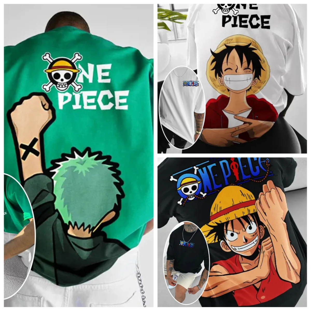 Street Fashion Trend 2025 - ONE PIECE Luffy Zoro 2025 Summer