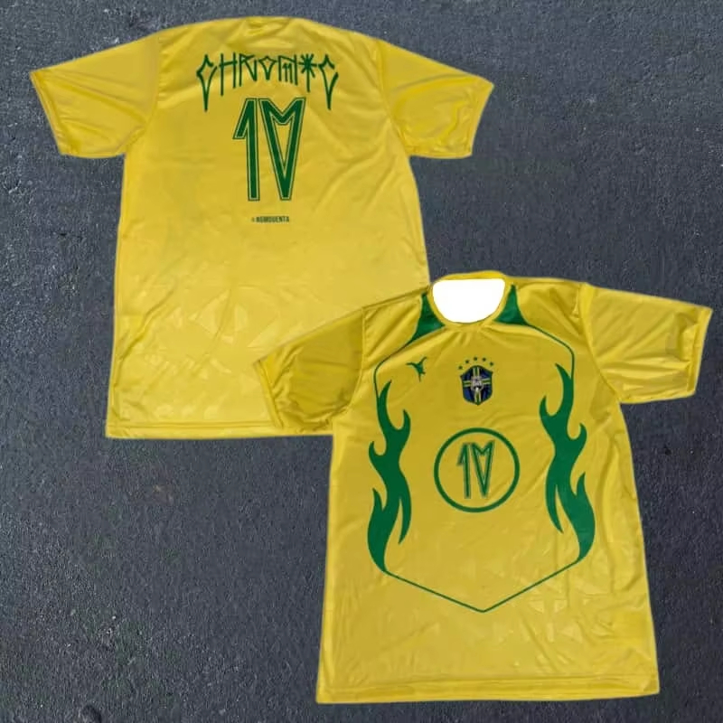 Street Fashion Brazil - 2026 Summer New Brazil-Themed Yellow/Black Jersey