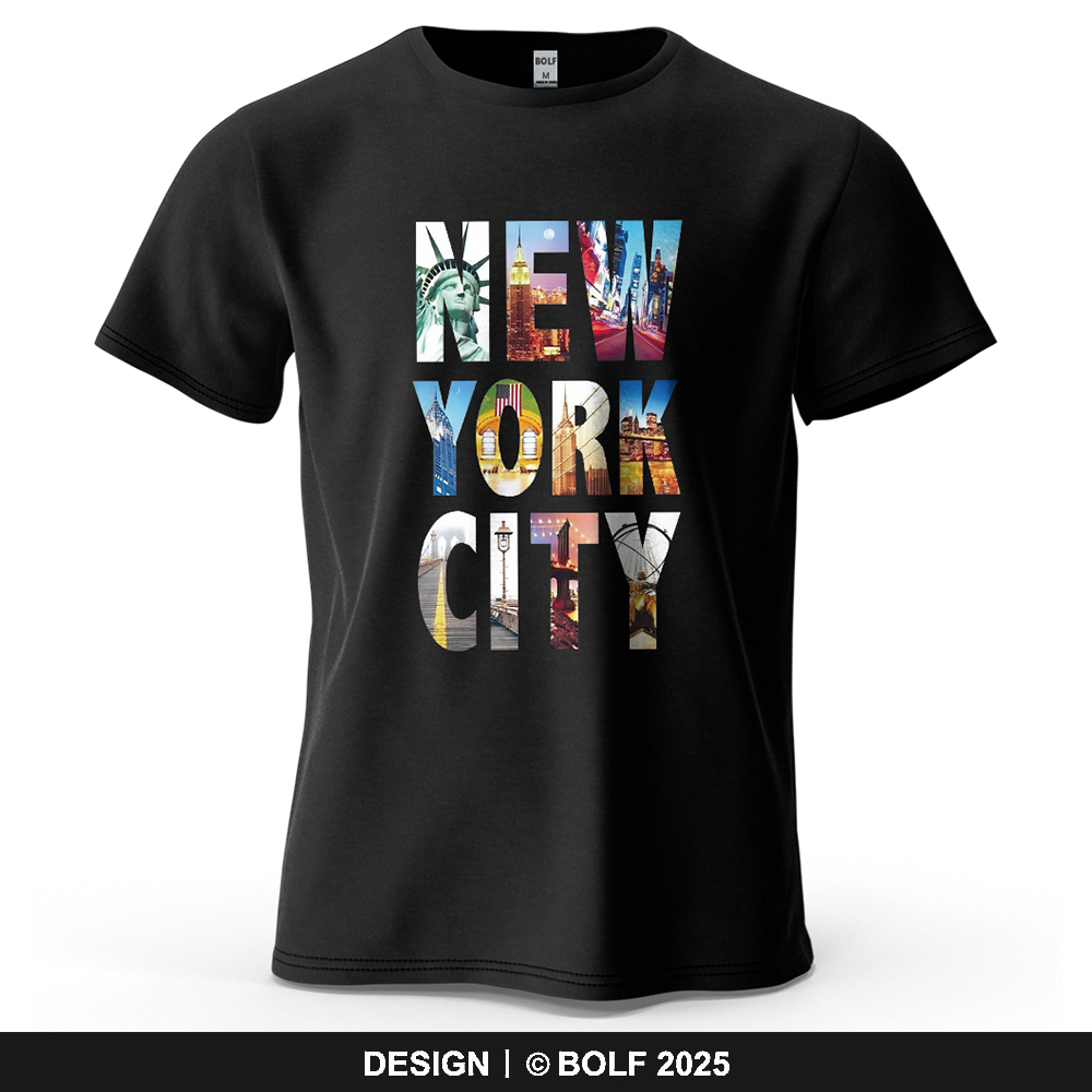 Street Fashion Nyc - NYC Vibes Printed Men's T-Shirt 100%