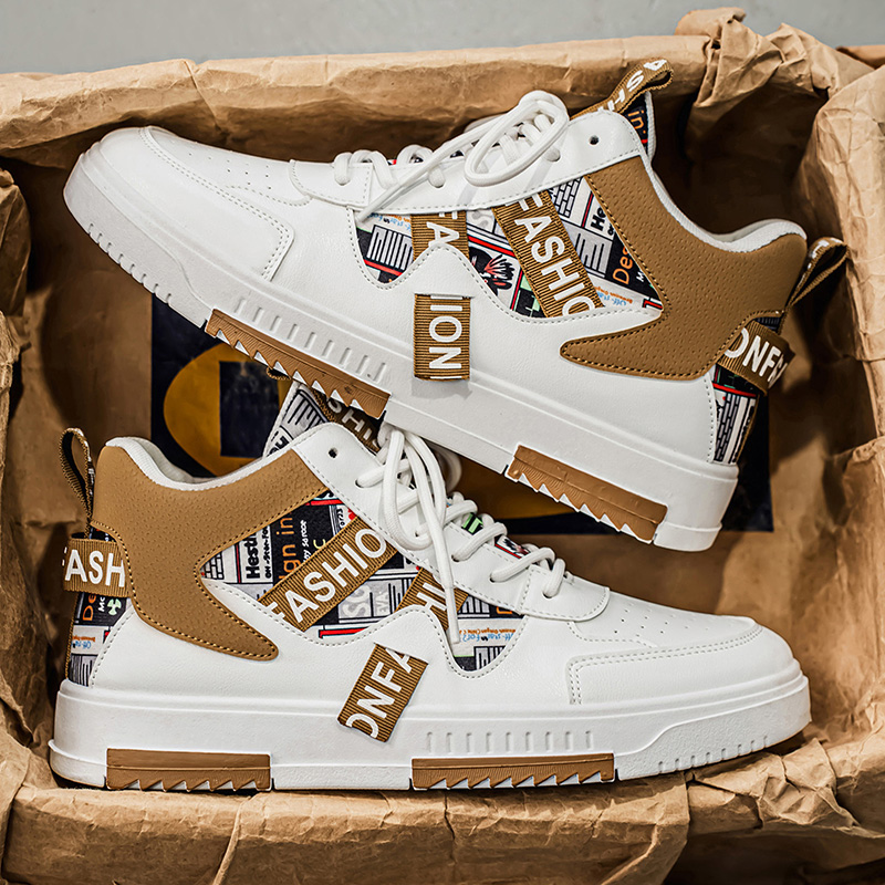 Street Fashion Trend 2025 - 2025 New Men's High-Top Casual Shoes,