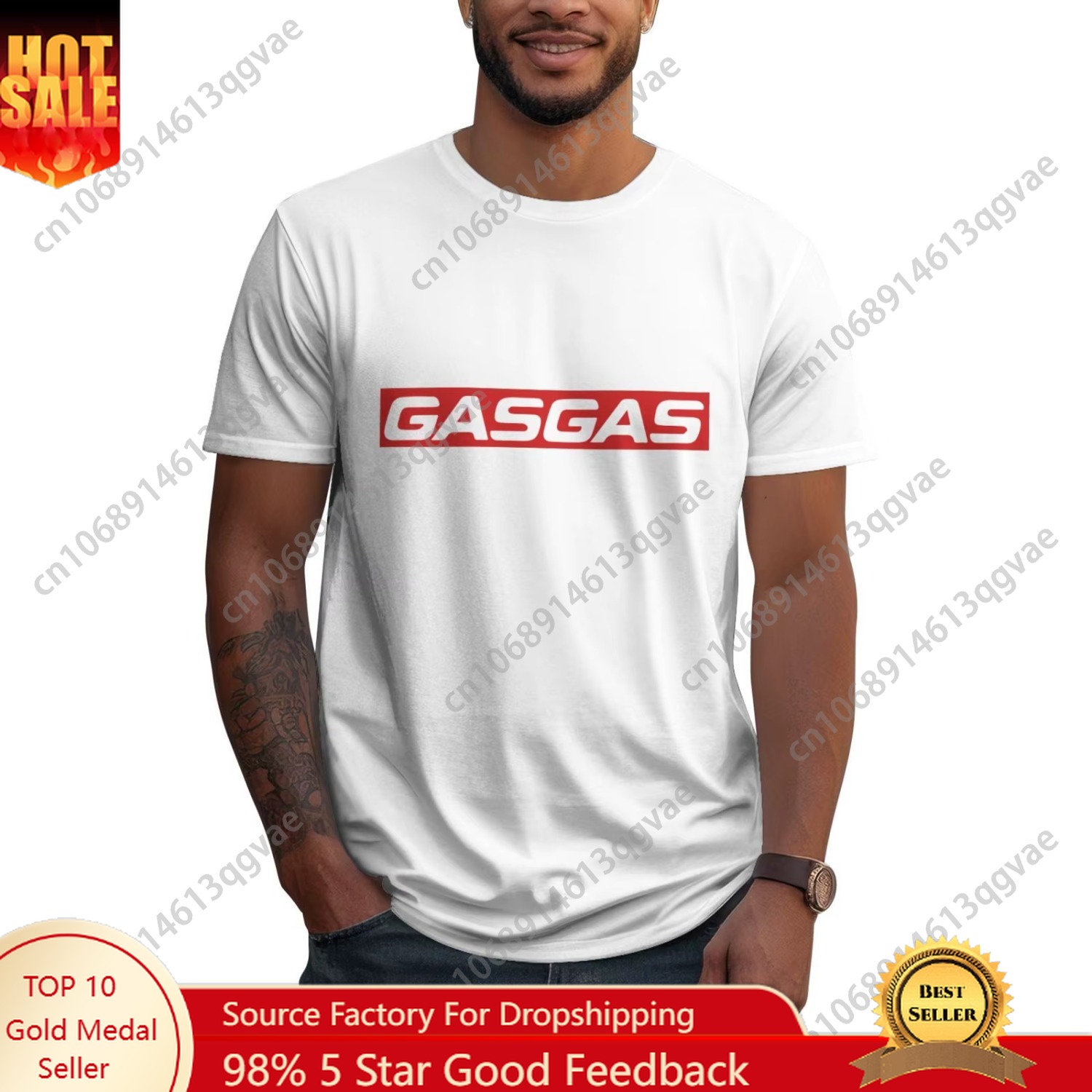 Street Fashion Magazine - GasGas Enduro Motorcycle Prints T-Shirt 100%
