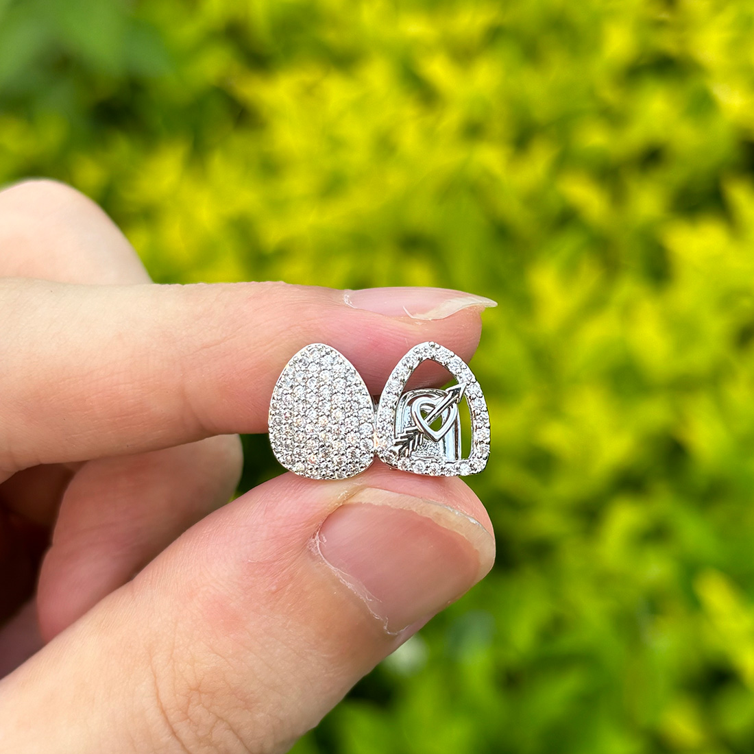 Street Fashion Jewelry - RACHELZ Hip Hop Double Love Heart