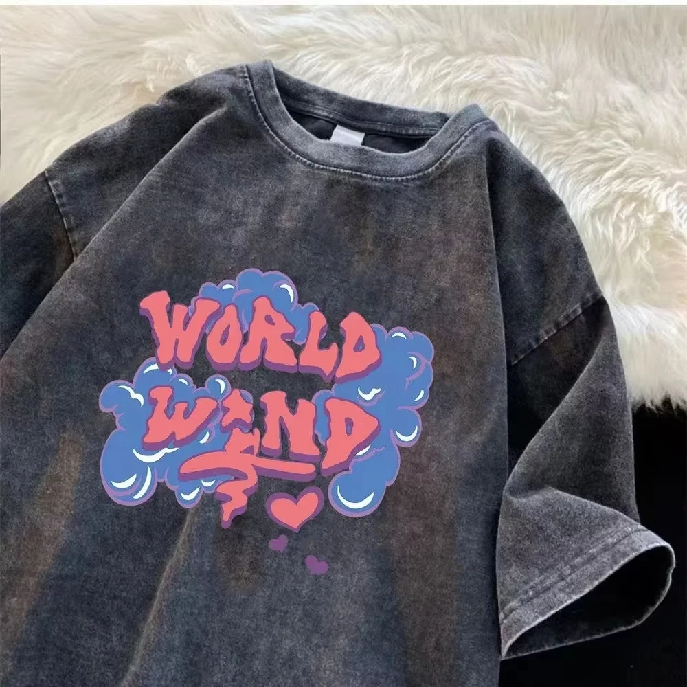 2025 Water-wash vintage t-shir - Street Fashion Trend 2025 评论和价格