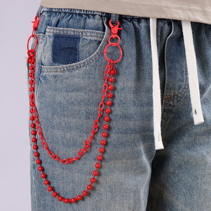 Bright Red Beaded Multi‑Layer  - Street Fashion Jewelry 评论和价格