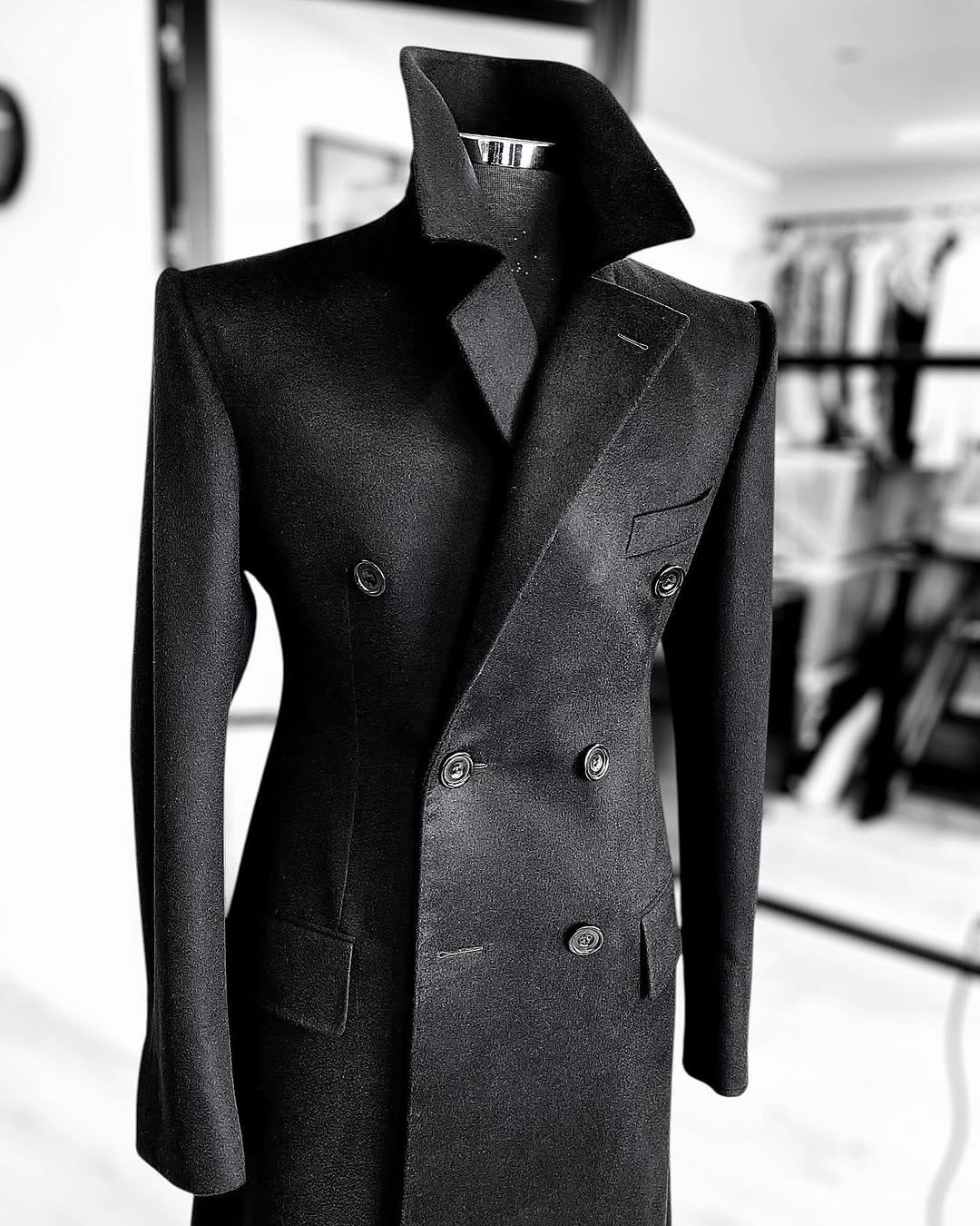 Fashion Woolen Blend Coat Men  - Street Fashion Shanghai 评论和价格
