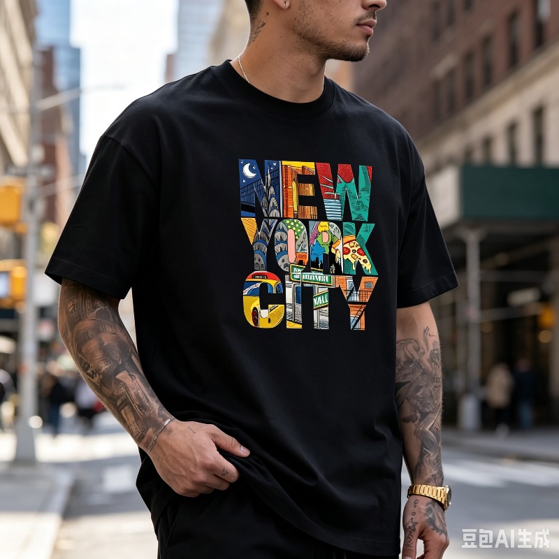 NEW YORK CITY Graphic T-Shirt  - Street Fashion Nyc 评论和价格