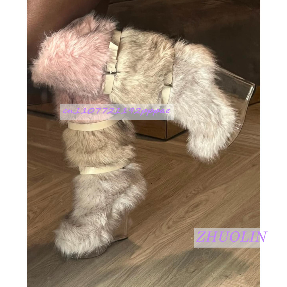 Winter Gradient Furry Transpar - Street Fashion Winter 评论和价格