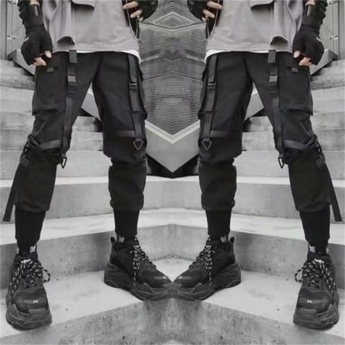 Harajuku Fashion Techwear Men' - Techwear Pants Tactical 评论和价格