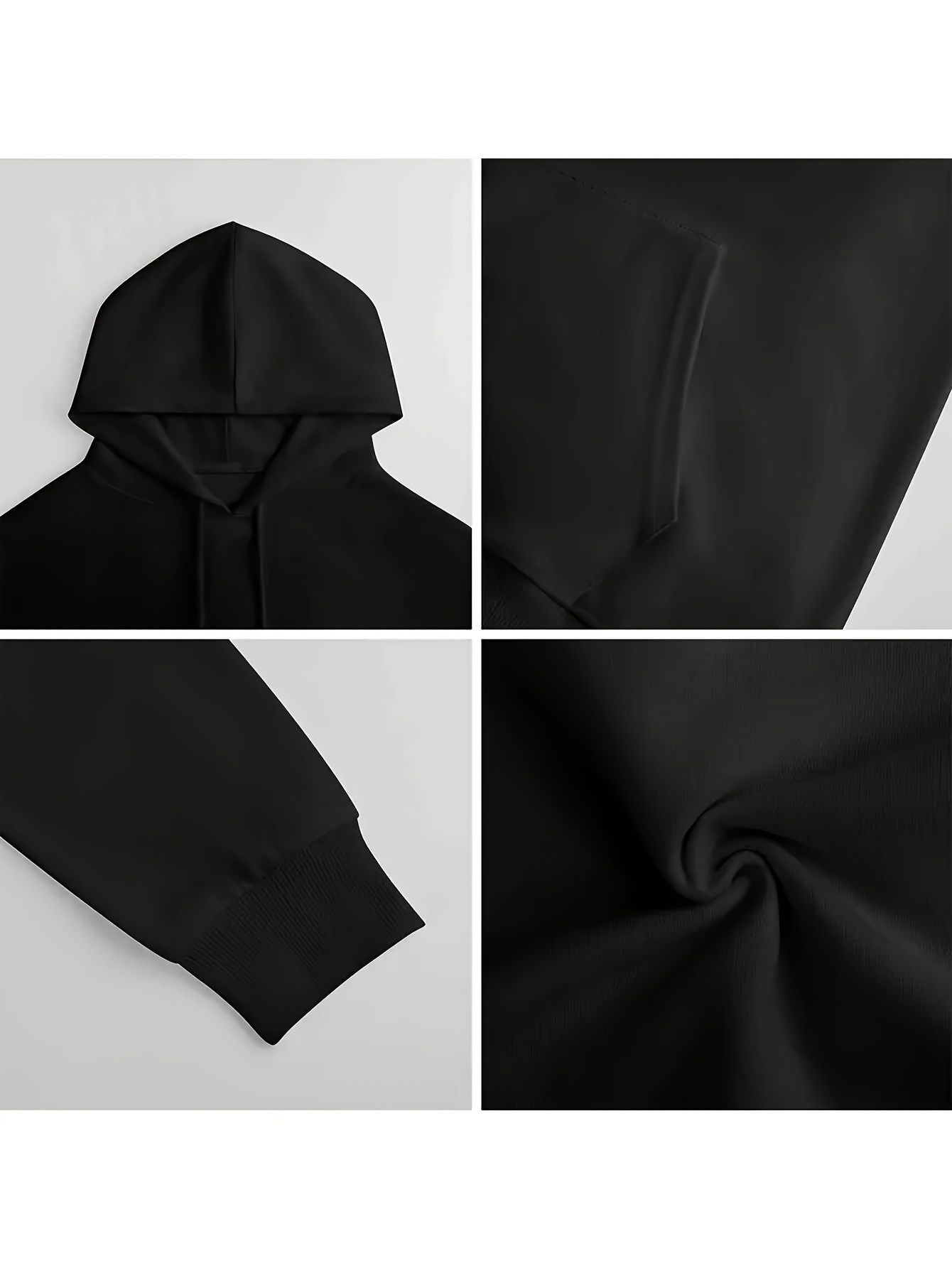 Men's Black Hoodie with the Th - Street Fashion Now 评论和价格