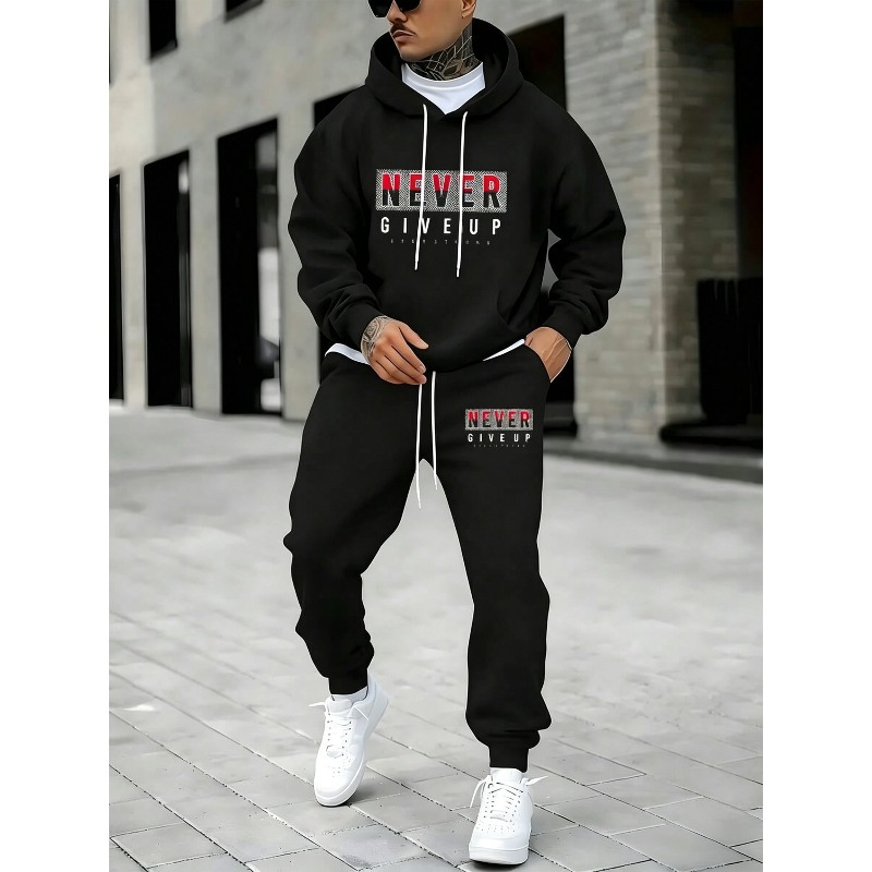 NEVER GIVE UP Alphabet Fashion - Street Fashion Winter 评论和价格