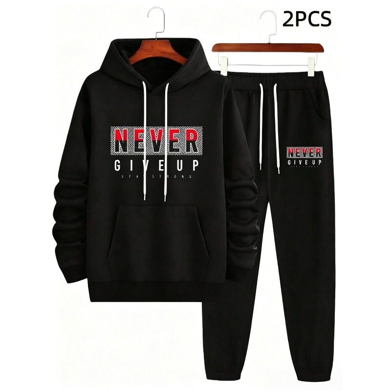 NEVER GIVE UP Alphabet Fashion - Street Fashion Winter 评论和价格