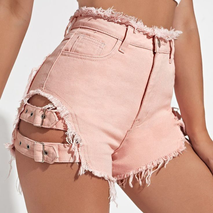 Women High Waist Denim Shorts  - Street Fashion Outfit 评论和价格