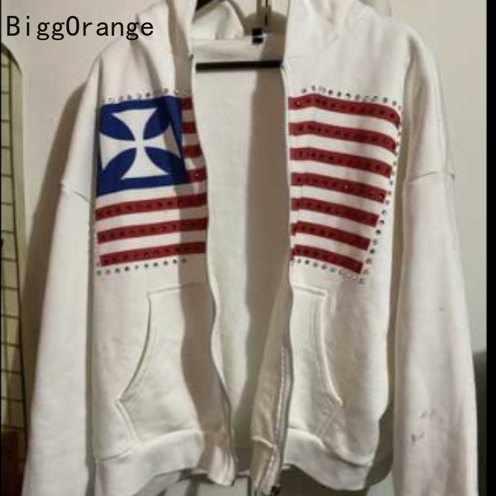 Sweatshirt coat rhinestone emb - Street Fashion Elements 评论和价格