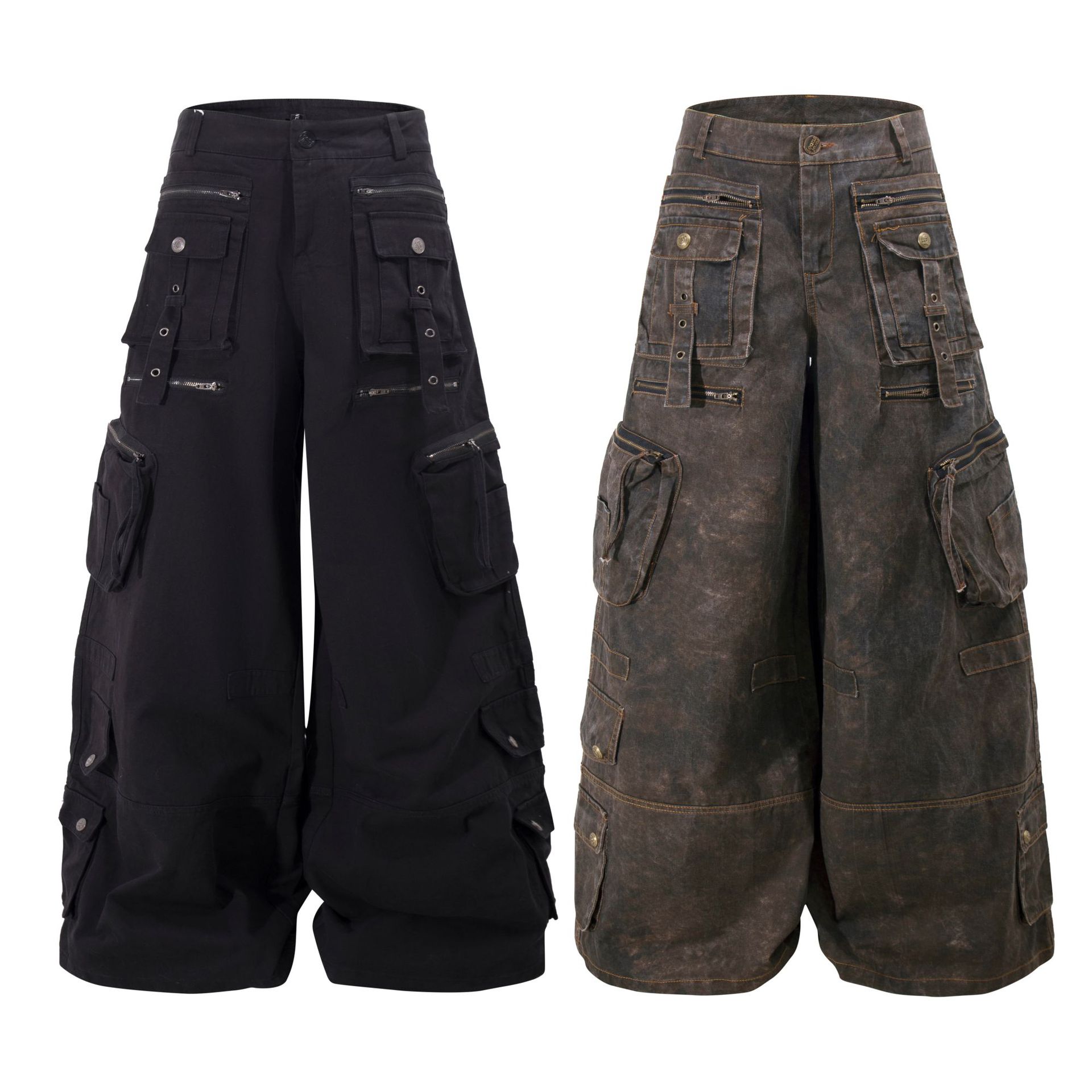Grunge Techwear Wide Leg Cargo - Techwear Pants Tactical 评论和价格