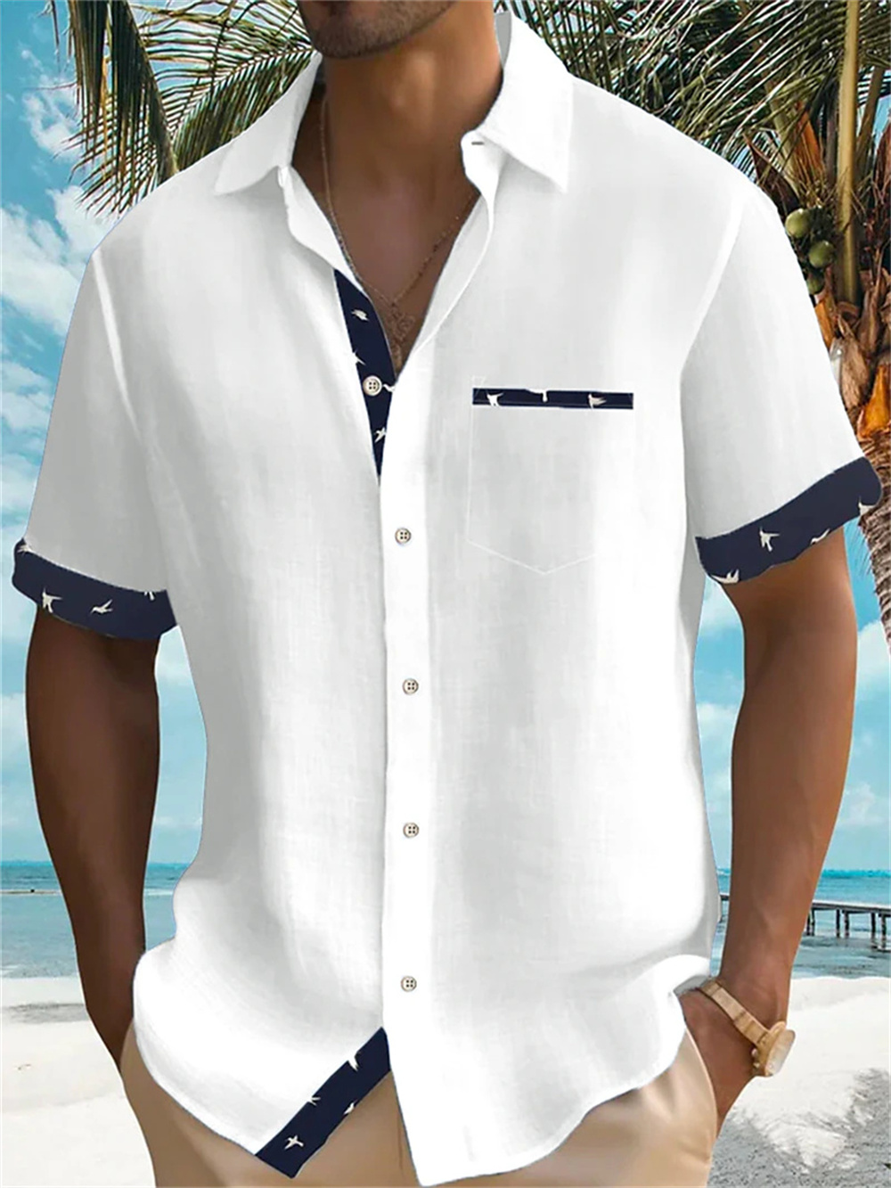2023 Summer New Men's Aloha Sh - Street Fashion Shanghai 评论和价格
