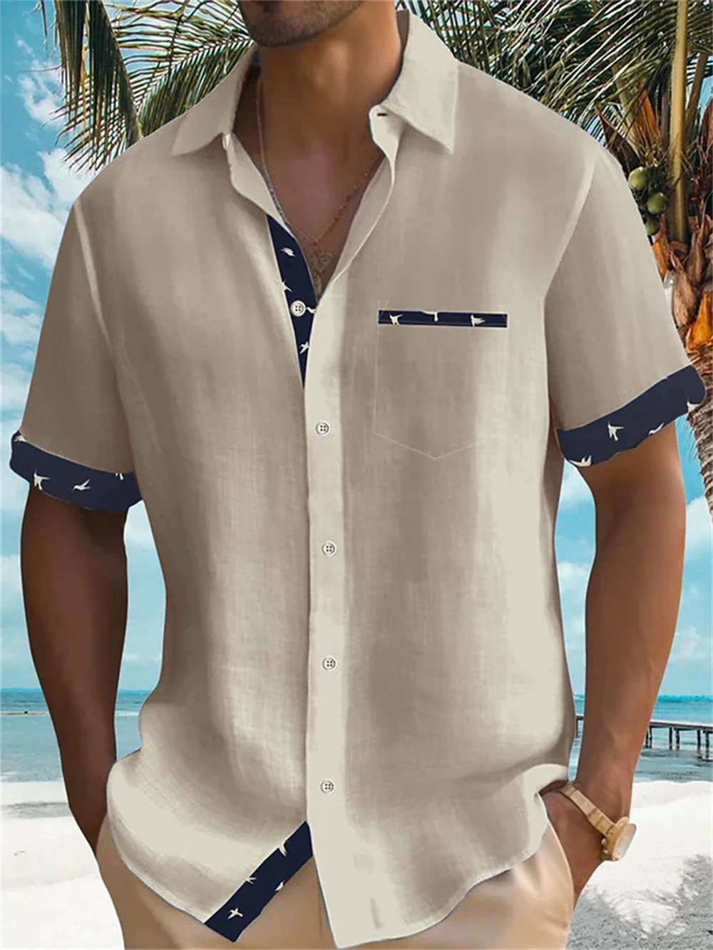 2023 Summer New Men's Aloha Sh - Street Fashion Shanghai 评论和价格