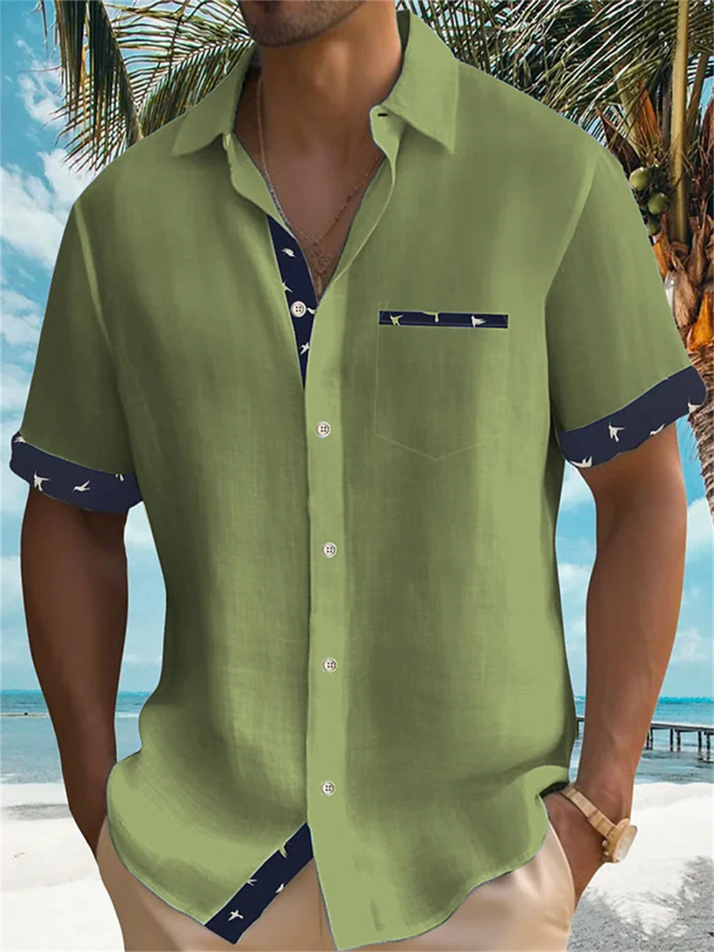 2023 Summer New Men's Aloha Sh - Street Fashion Shanghai 评论和价格