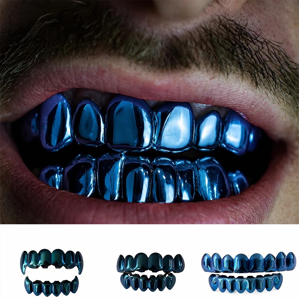 Drak Blue Color Hip Hop Grillz - Street Fashion Jewelry 评论和价格