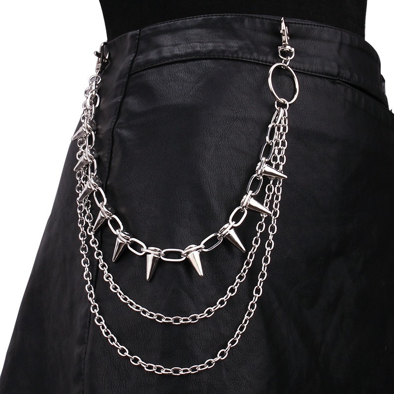 Hip Hop Punk Rock Metal Pants  - Street Fashion Jewelry 评论和价格