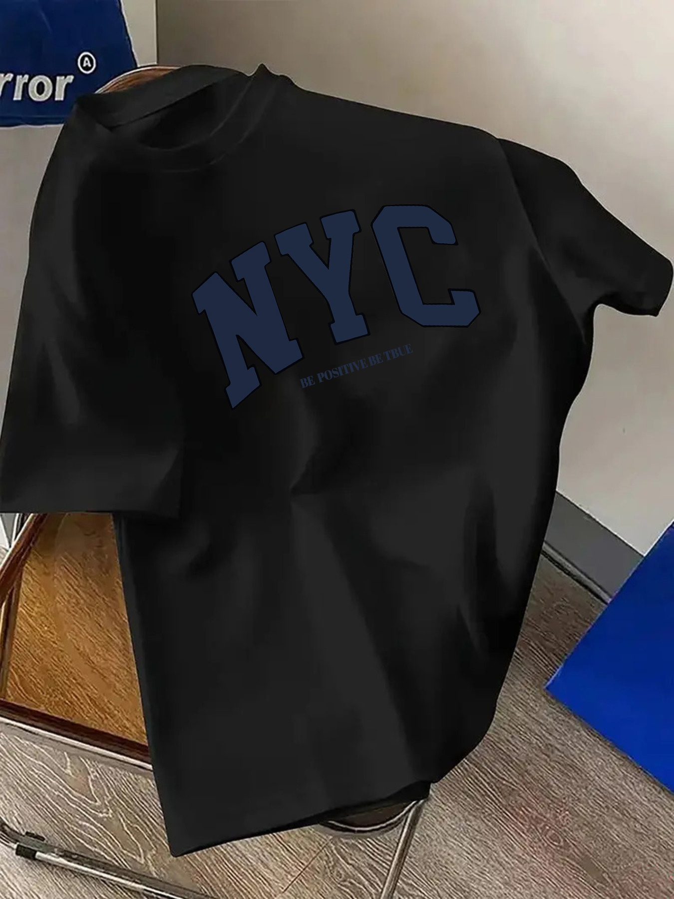 NYC Letter Print Round Neck Sh - Street Fashion Nyc 评论和价格