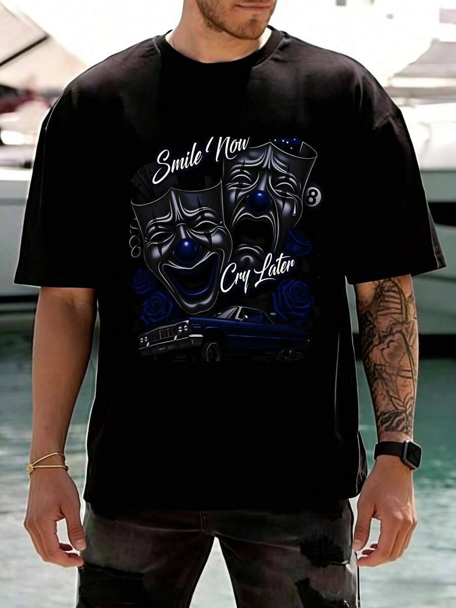 Men's Graphic Tee, Funny Clown - Street Fashion Now 评论和价格