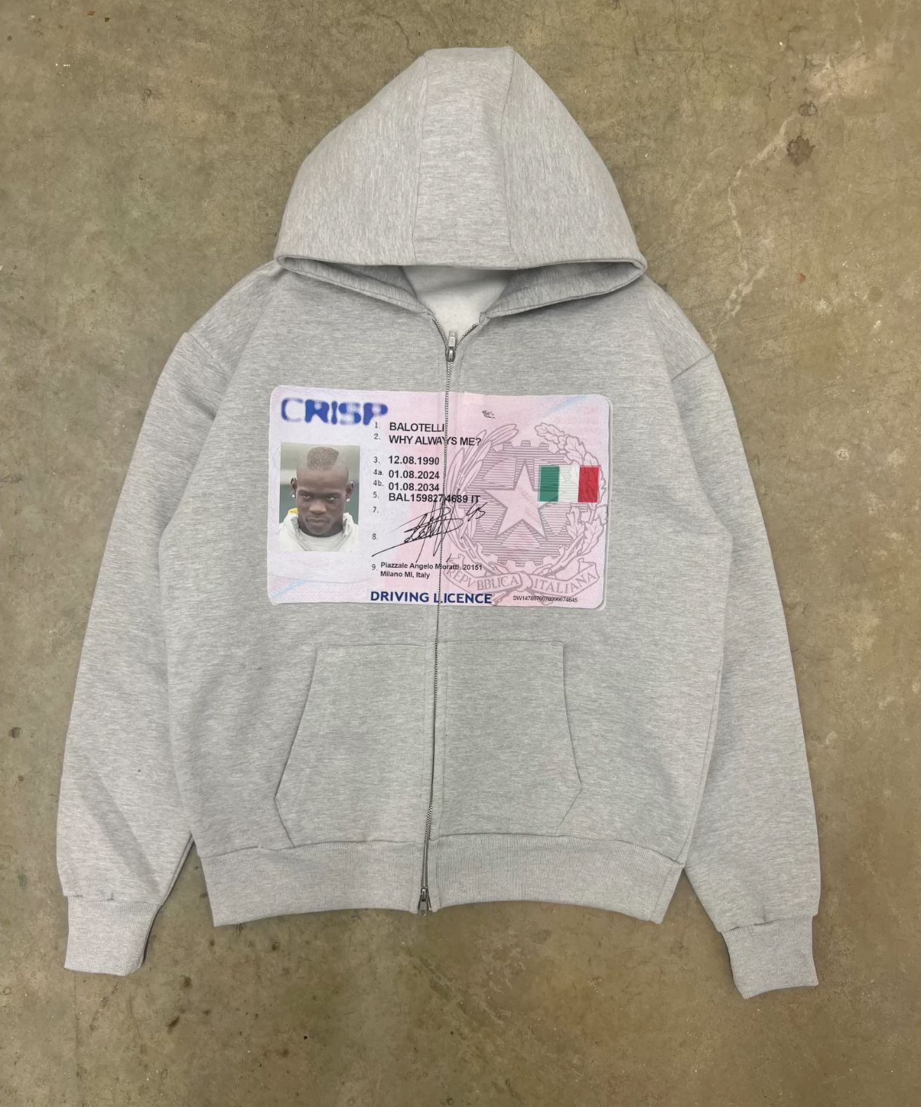 Y2K retro grey zip hoodies fas - Street Fashion New York 评论和价格