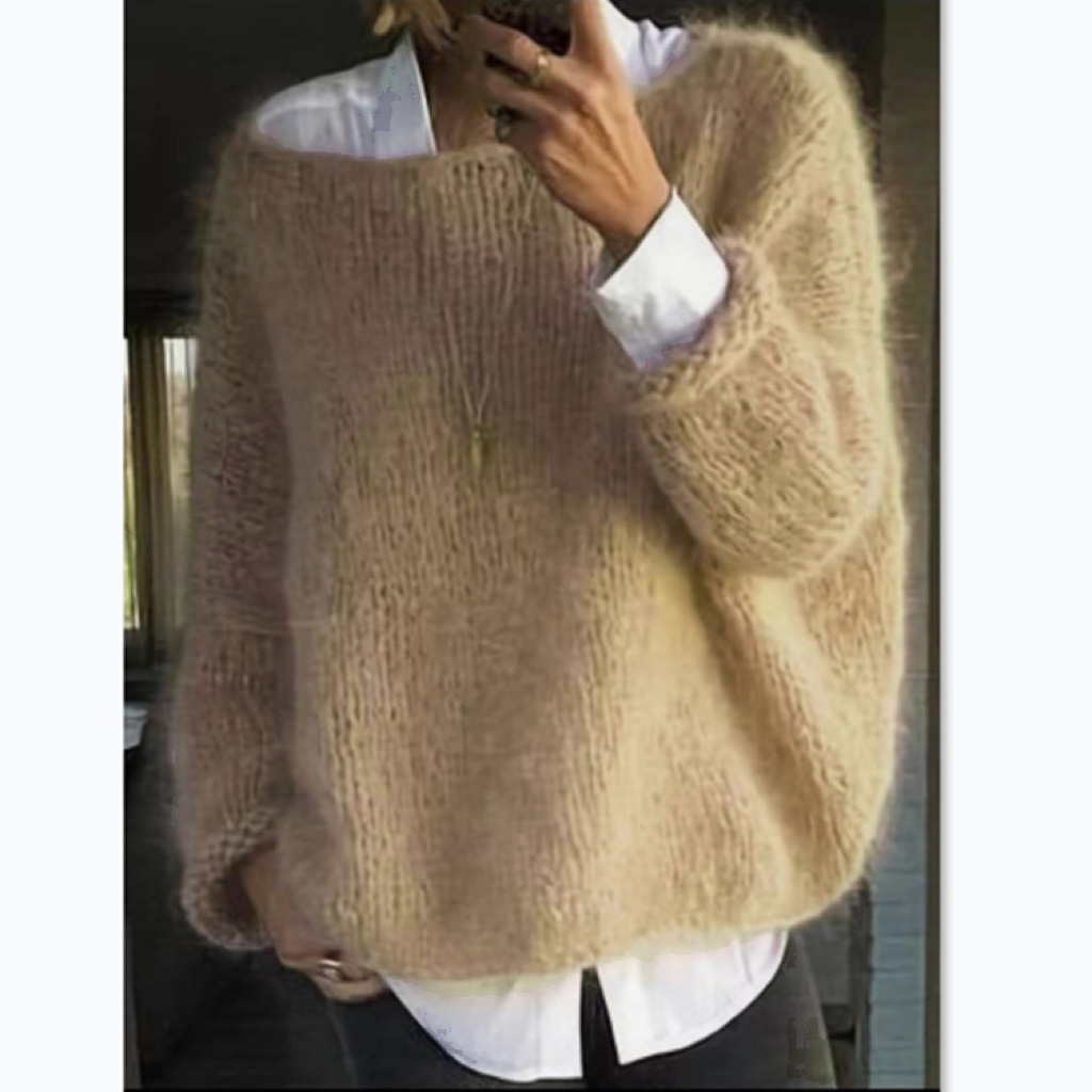 Fashionable Casual Knitted Swe - Street Fashion Online 评论和价格