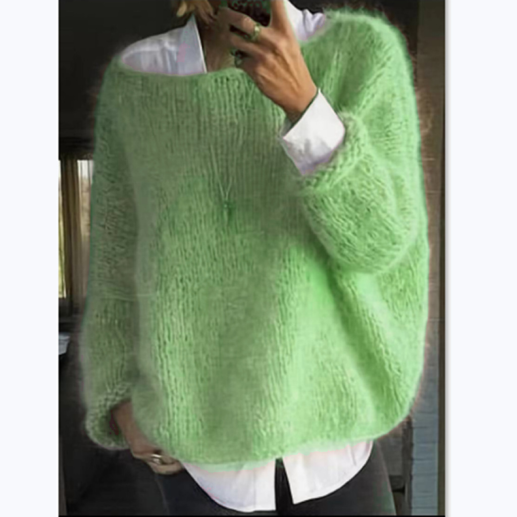 Fashionable Casual Knitted Swe - Street Fashion Online 评论和价格