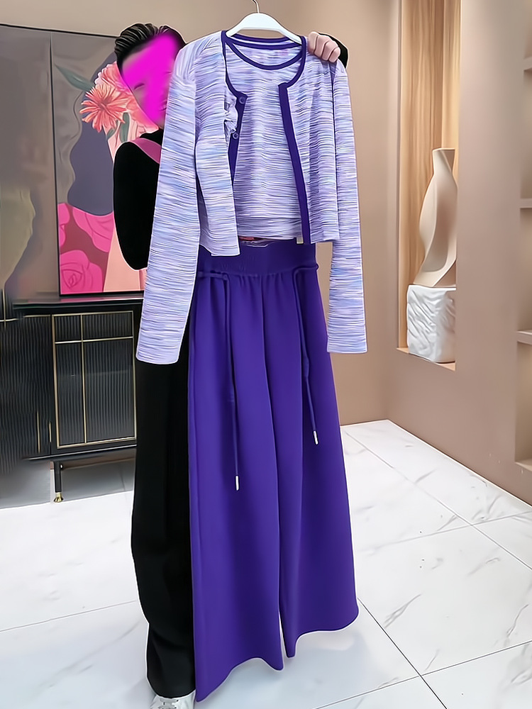 Fashionable Wide Leg Pants Set - Street Fashion Online 评论和价格