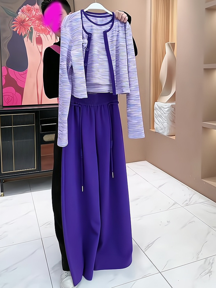 Fashionable Wide Leg Pants Set - Street Fashion Online 评论和价格