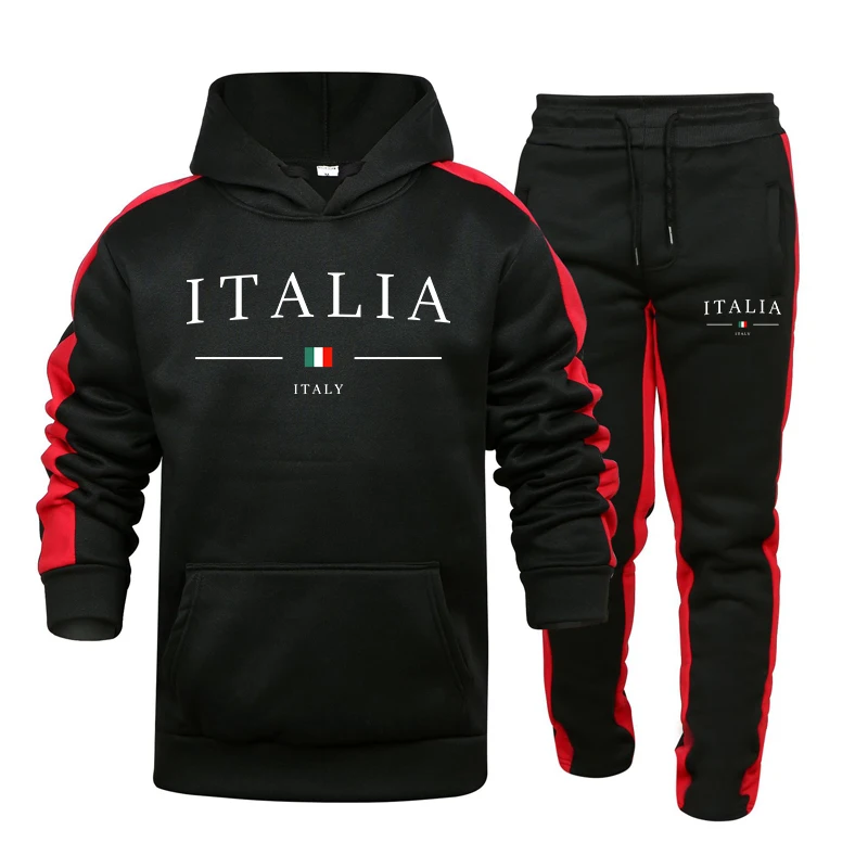 Men's Tracksuit 2 Pcs Sets Fas - Street Fashion Outfit 评论和价格