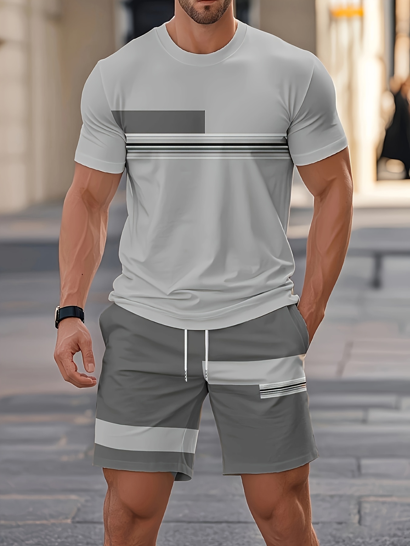 Summer Men's Sets Casual O-nec - Street Fashion Outfit 评论和价格