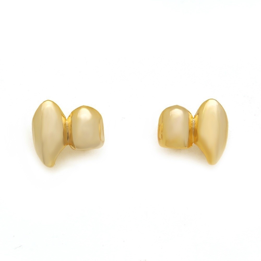 2Pcs/Set Double Glossy Hip-Hop - Street Fashion Jewelry 评论和价格