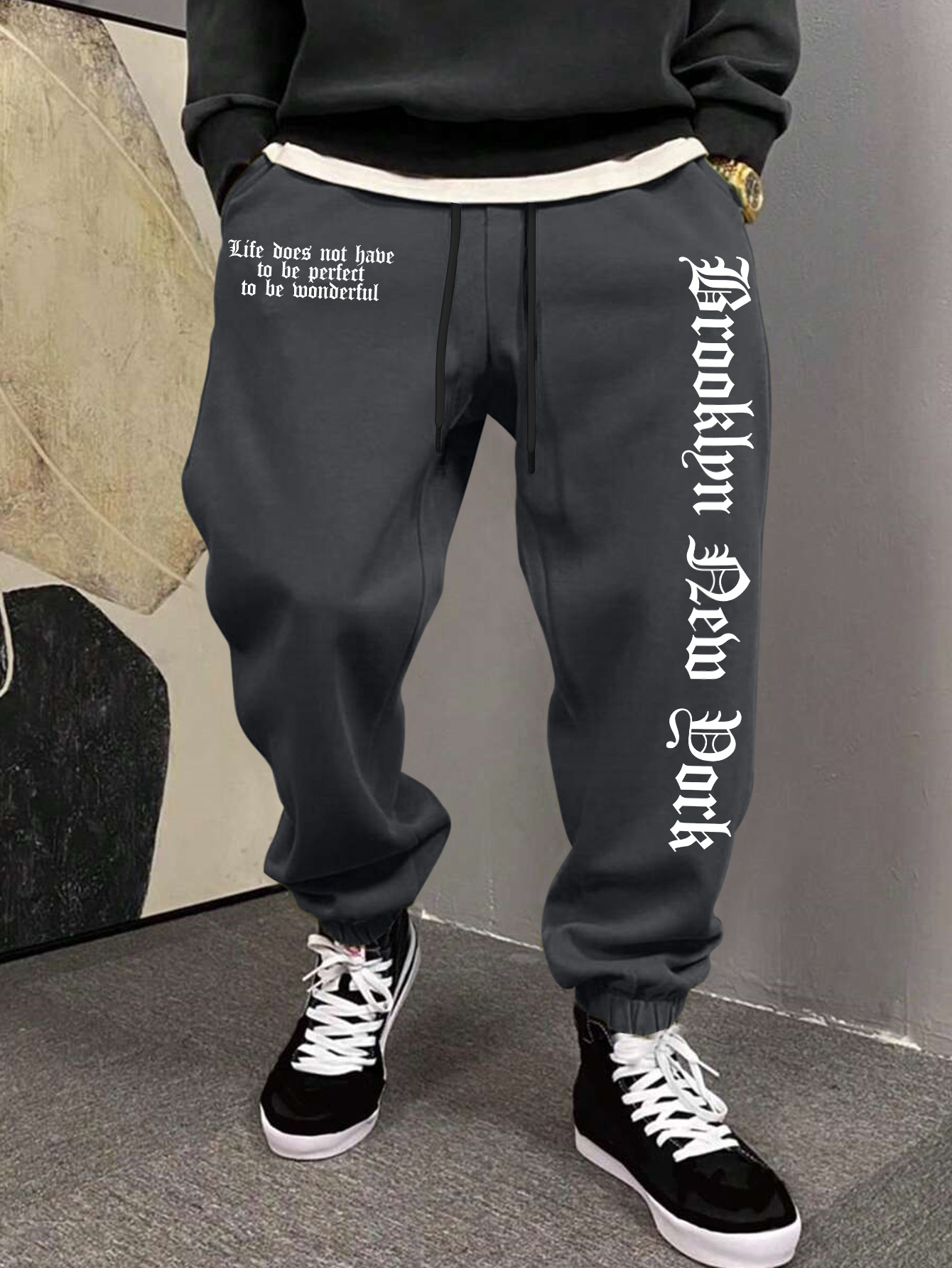 Men's Aesthetic NYC Life Sloga - Street Fashion Nyc 评论和价格